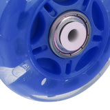 Maxbell 4Pcs Inline Sliding Flash PU Roller Skate Wheels for Skating Shoes blue