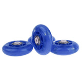 Maxbell 4Pcs Inline Sliding Flash PU Roller Skate Wheels for Skating Shoes blue