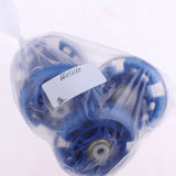Maxbell 4Pcs Inline Sliding Flash PU Roller Skate Wheels for Skating Shoes blue