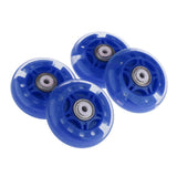 Maxbell 4Pcs Inline Sliding Flash PU Roller Skate Wheels for Skating Shoes blue