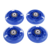 Maxbell 4Pcs Inline Sliding Flash PU Roller Skate Wheels for Skating Shoes blue
