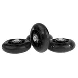 Maxbell 4Pcs Inline Sliding Flash PU Roller Skate Wheels for Skating Shoes black