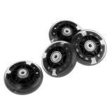 Maxbell 4Pcs Inline Sliding Flash PU Roller Skate Wheels for Skating Shoes black