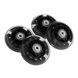 Maxbell 4Pcs Inline Sliding Flash PU Roller Skate Wheels for Skating Shoes black