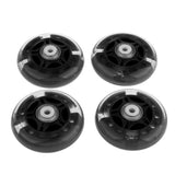 Maxbell 4Pcs Inline Sliding Flash PU Roller Skate Wheels for Skating Shoes black