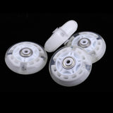 Maxbell 4Pcs Inline Sliding Flash PU Roller Skate Wheels for Skating Shoes white