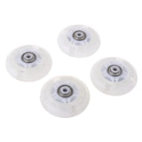 Maxbell 4Pcs Inline Sliding Flash PU Roller Skate Wheels for Skating Shoes white