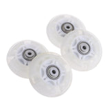 Maxbell 4Pcs Inline Sliding Flash PU Roller Skate Wheels for Skating Shoes white
