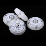 Maxbell 4Pcs Inline Sliding Flash PU Roller Skate Wheels for Skating Shoes white