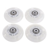 Maxbell 4Pcs Inline Sliding Flash PU Roller Skate Wheels for Skating Shoes white