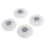 Maxbell 4Pcs Inline Sliding Flash PU Roller Skate Wheels for Skating Shoes white