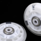 Maxbell 4Pcs Inline Sliding Flash PU Roller Skate Wheels for Skating Shoes white