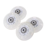 Maxbell 4Pcs Inline Sliding Flash PU Roller Skate Wheels for Skating Shoes white