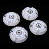 Maxbell 4Pcs Inline Sliding Flash PU Roller Skate Wheels for Skating Shoes white