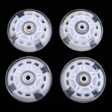 Maxbell 4Pcs Inline Sliding Flash PU Roller Skate Wheels for Skating Shoes white