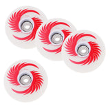 Maxbell 4pcs PU Magnetic Light Up Skates Wheels for Roller Inline Skates 76mm Red