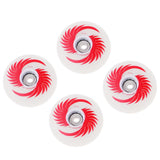 Maxbell 4pcs PU Magnetic Light Up Skates Wheels for Roller Inline Skates 76mm Red