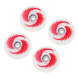 Maxbell 4pcs PU Magnetic Light Up Skates Wheels for Roller Inline Skates 76mm Red