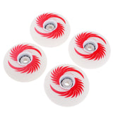 Maxbell 4pcs PU Magnetic Light Up Skates Wheels for Roller Inline Skates 76mm Red