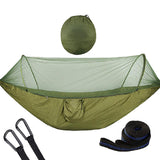 Maxbell Camping Hammock with Mosquito Net for Outdoor Hiking Travel Backyard  ArmyGreen