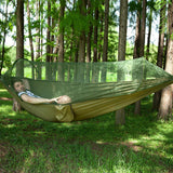 Maxbell Camping Hammock with Mosquito Net for Outdoor Hiking Travel Backyard  ArmyGreen