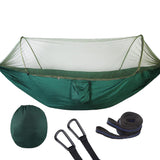 Maxbell Camping Hammock with Mosquito Net for Outdoor Hiking Travel Backyard  Dark Green