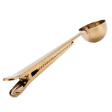 Maxbell 2-in-1 Stainless Steel Coffee Spoon with Food Storage Sealing Bag Clip