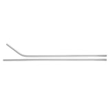 Maxbell 2x Stainless Steel Drinking Straw Sucker Straight Bent Set Silver 265x6mm
