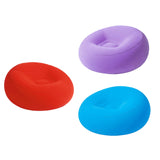 Maxbell Inflating Beach Camping Lounger Sofa Back Pillow Cushion Chair Air Bed Couch Purple