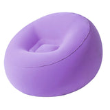 Maxbell Inflating Beach Camping Lounger Sofa Back Pillow Cushion Chair Air Bed Couch Purple