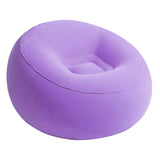 Maxbell Inflating Beach Camping Lounger Sofa Back Pillow Cushion Chair Air Bed Couch Purple