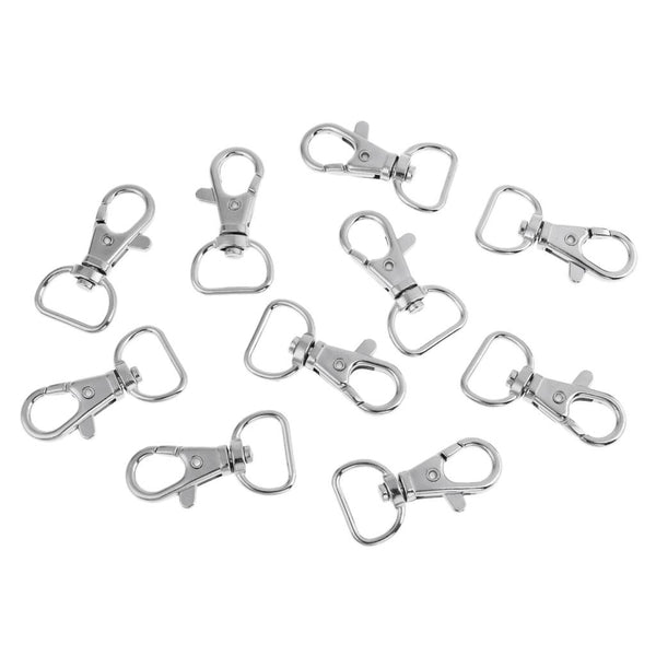 Maxbell 10Pcs Swivel Clasps Lanyard Snap Hook Lobster Claw Clasp Jewelry Findings 25mm