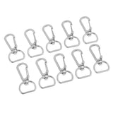 Maxbell 10pcs Durable Metal Carabiner Clip Style Spring Key Chain Hooks Keyring 10mm