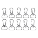 Maxbell 10pcs Durable Metal Carabiner Clip Style Spring Key Chain Hooks Keyring 10mm
