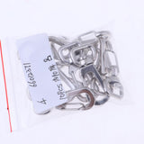 Maxbell 10pcs Durable Metal Carabiner Clip Style Spring Key Chain Hooks Keyring 10mm