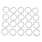 Maxbell 20Pcs Split Key Chain Keyring Loose leaf Rings For Keychain ,Crafts 2.0x30mm