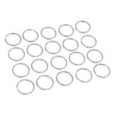 Maxbell 20Pcs Split Key Chain Keyring Loose leaf Rings For Keychain ,Crafts 2.0x30mm