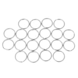 Maxbell 20Pcs Split Key Chain Keyring Loose leaf Rings For Keychain ,Crafts 2.0x30mm