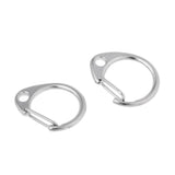 Maxbell 10 Pieces Keychain Carabiner D Type Snap Hook Clip Open Gate Buckle 32x25mm