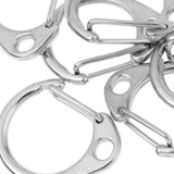 Maxbell 10 Pieces Keychain Carabiner D Type Snap Hook Clip Open Gate Buckle 32x25mm