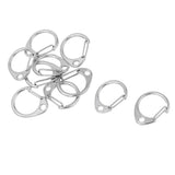 Maxbell 10 Pieces Keychain Carabiner D Type Snap Hook Clip Open Gate Buckle 32x25mm