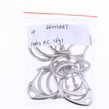 Maxbell 10 Pieces Keychain Carabiner D Type Snap Hook Clip Open Gate Buckle 32x25mm