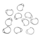 Maxbell 10 Pieces Keychain Carabiner D Type Snap Hook Clip Open Gate Buckle 32x25mm