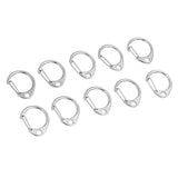 Maxbell 10 Pieces Keychain Carabiner D Type Snap Hook Clip Open Gate Buckle 32x25mm