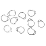 Maxbell 10 Pieces Keychain Carabiner D Type Snap Hook Clip Open Gate Buckle 32x25mm