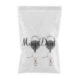 Maxbell 2Pcs Heavy Duty Retractable Key Holder with Retractable Nylon Secures Keys