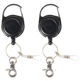 Maxbell 2Pcs Heavy Duty Retractable Key Holder with Retractable Nylon Secures Keys