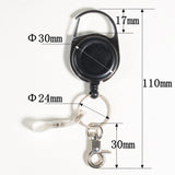 Maxbell 2Pcs Heavy Duty Retractable Key Holder with Retractable Nylon Secures Keys