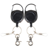 Maxbell 2Pcs Heavy Duty Retractable Key Holder with Retractable Nylon Secures Keys