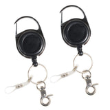 Maxbell 2Pcs Heavy Duty Retractable Key Holder with Retractable Nylon Secures Keys
